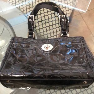Coach patent leather handbag